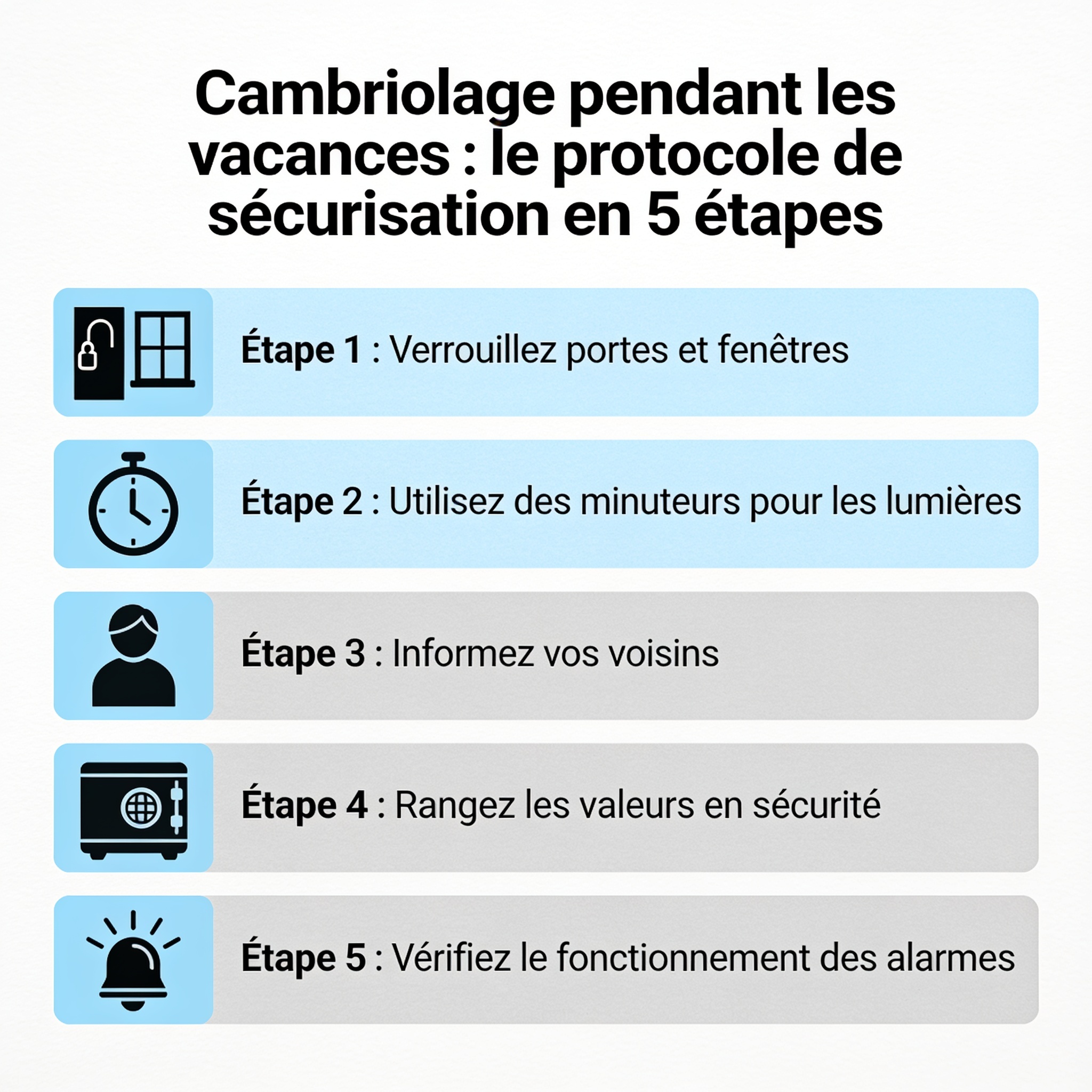 Cambriolage pendant les vacances : le protocole de sécurisation en 5 étapes