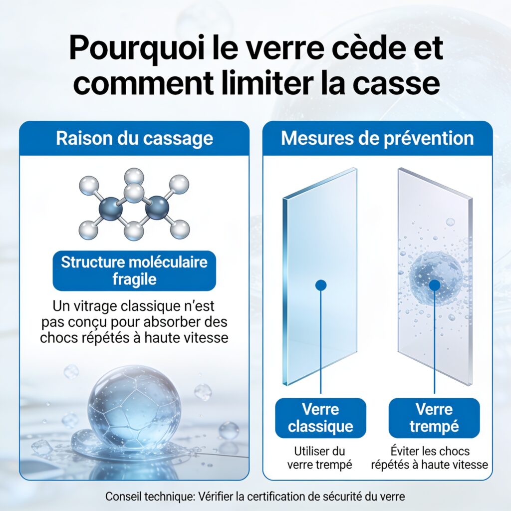 Pourquoi le verre cède et comment limiter la casse